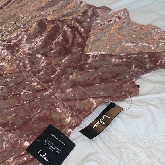 Lulus Mauve Velvet Maxi Dress - Picture 5 of 6